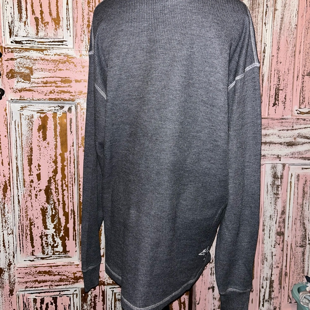 J. America Charcoal Long Sleeve Tee with 'Rooted' Design Michigan Roots - Picture 4 of 5